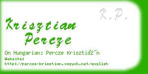 krisztian percze business card